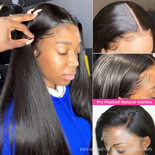 HD Transparent Swiss Lace Frontal Wig Vendors Natural Raw Unprocessed Brazilian 100% Cuticle Aligned Human Hair Lace front Wigs